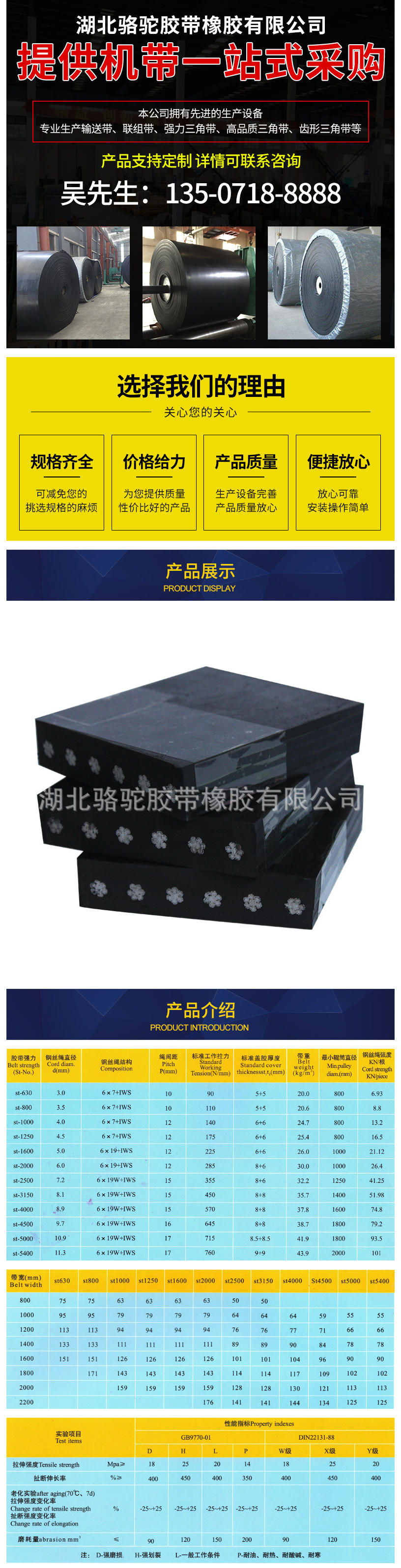 钢丝绳橡胶输送带